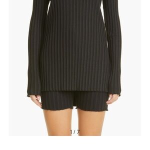 Simon Miller Black Ribbed Long-Sleeve Top